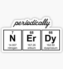 Periodically Nerdy Element Symbols Sticker