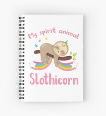 Cuaderno de espiral Lindo Slothicorn, Mi espíritu Animal