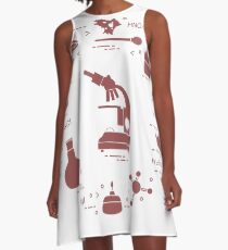Chemistry scientific, education elements. A-Line Dress