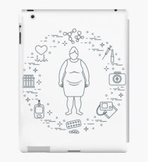 Fat woman, medical devices, tools and medicines. iPad Case/Skin