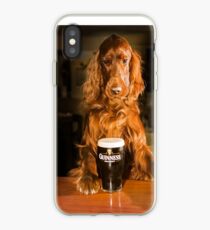 Irish seter with pint of stout iPhone Case