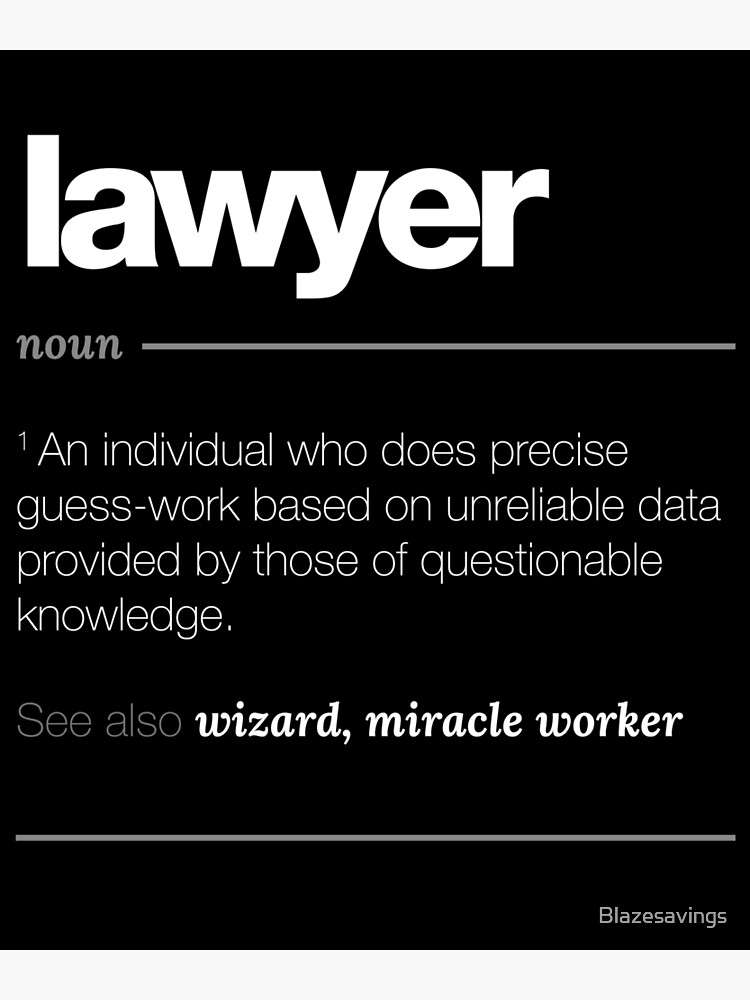 Lawyer Definition Gift - Funny Job Quote Tee | Metal Print