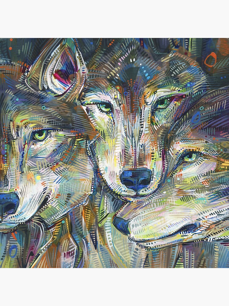 Gray wolves painting - 2012 by gwennpaints