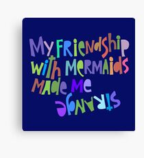 Friendship with Mermaids. Canvas Print