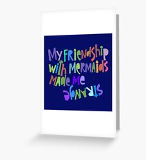 Friendship with Mermaids. Greeting Card