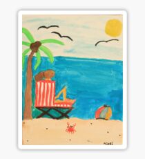 Afternoon at the Beach Sticker