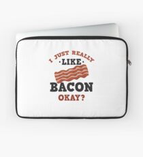 I Just Really Like Bacon Funny Quote T-Shirt Laptop Sleeve