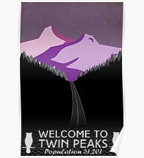 Póster Póster de viaje Twin Peaks (Anochecer)
