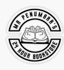 Pegatina transparente Logotipo de la librería 24 horas del Sr. Penumbra