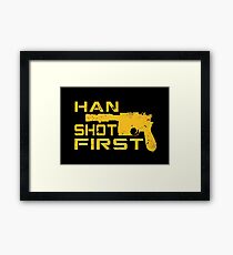 Han Shot First Framed Print