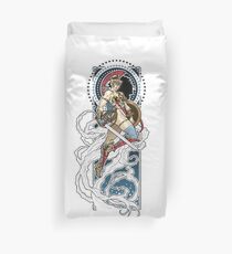 Female Warrior Duvet Cover