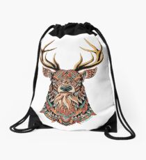 Ornate Buck Drawstring Bag