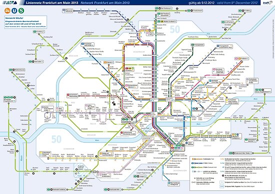 Pdf map Frankfurt am Main metro
