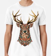 Verzierter Buck Männer Premium T-Shirts