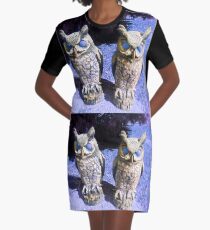 owl friends blue 04/06/17 Graphic T-Shirt Dress