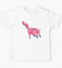 Beautiful Watercolor Fox jumping Painting Kids Tee