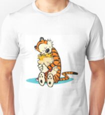Calvin and Hobbes Hugging Unisex T-Shirt