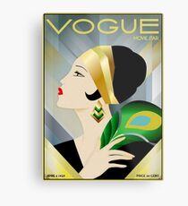 Lámina metálica VOGUE: Vintage 1929 Magazine Flapper Advertising Print