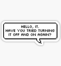 Hello, IT. Sticker