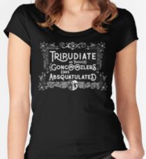 Tripudiate As Though the Gongoozlers Have Absquatulated - Dance Like Nobody's Watching (white print) Women's Fitted Scoop T-Shirt