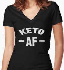 Keto AF Women's Fitted V-Neck T-Shirt