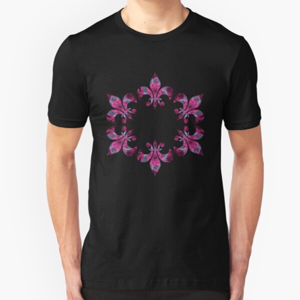 Fractal Fluer-de-lis Slim Fit T-Shirt