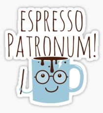 Funny Love Espresso Patronum Magic Coffee Sticker