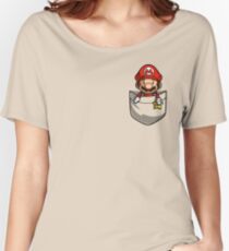 Pocket Mario Tshirt Women's Relaxed Fit T-Shirt