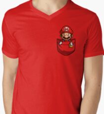Pocket Mario Tshirt Men's V-Neck T-Shirt
