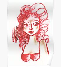 Lip Stick Girl Poster