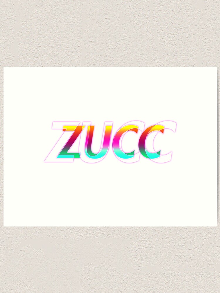Zucc White Text Banner Art Print By Semi97 Redbubble