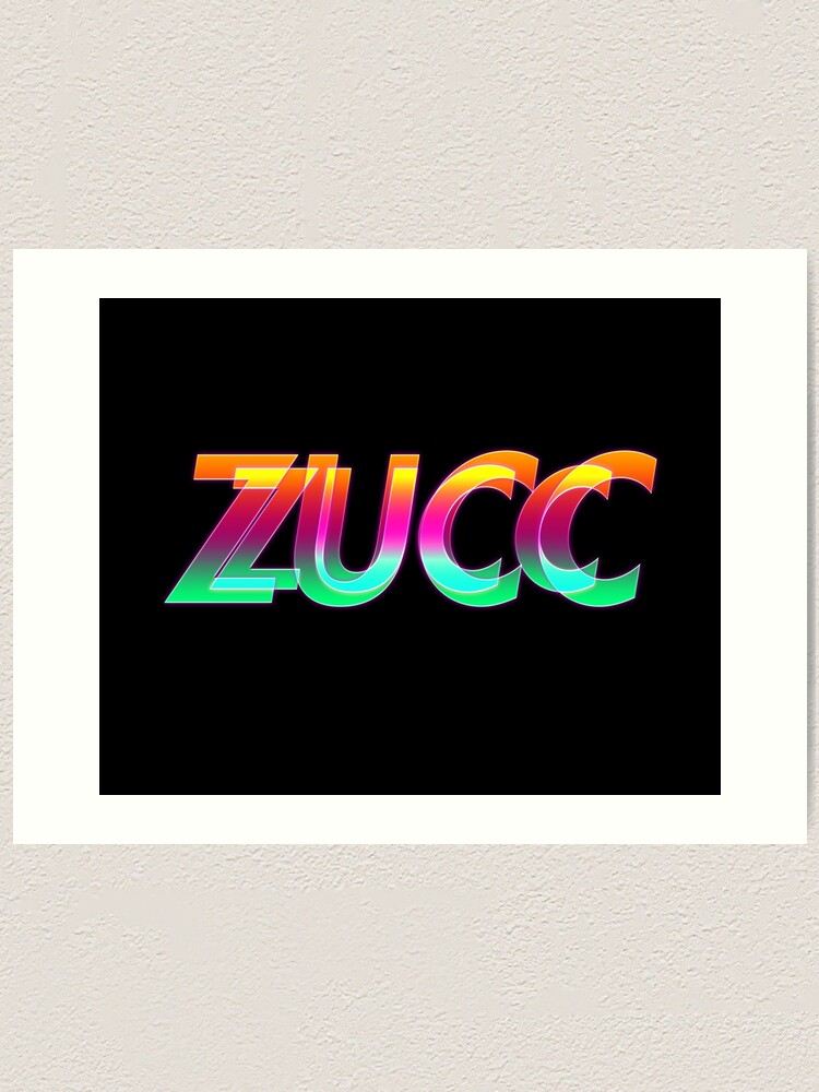 Zucc Black Banner Text Art Print By Semi97 Redbubble