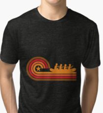 Retro Style White Water Rafting Vintage Tri-blend T-Shirt