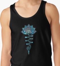 Lotus Flower Yoga Symbol Tattoo Galaxy Style Men's Tank Top
