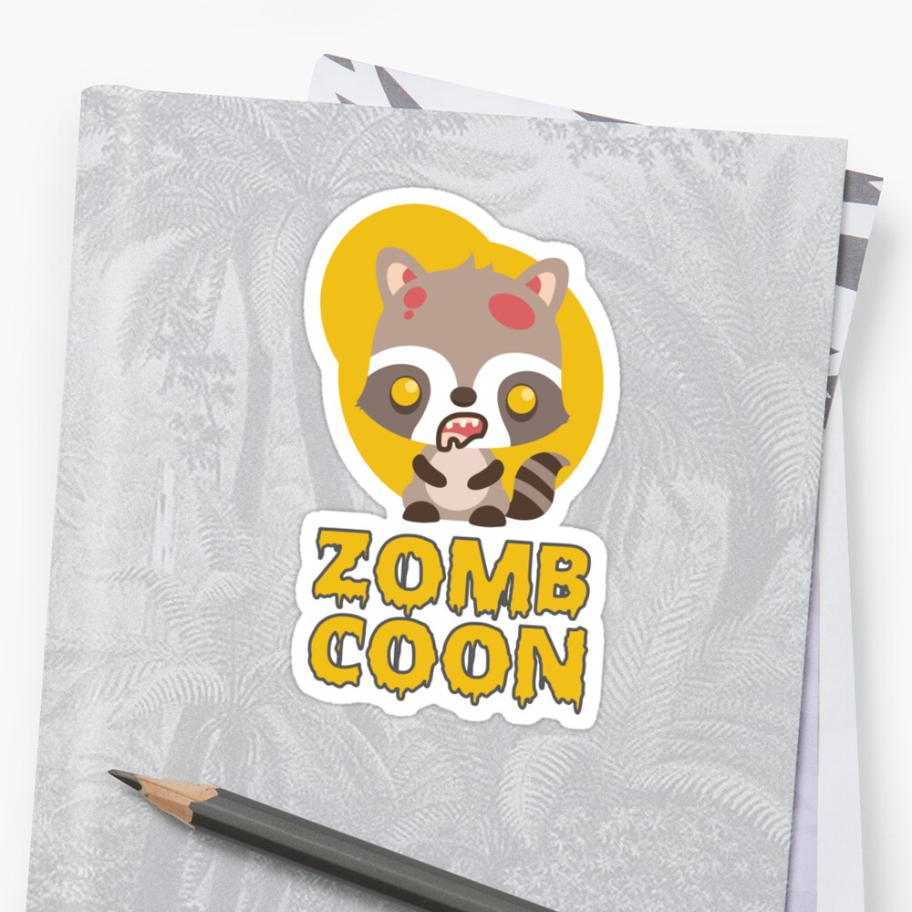 Zombie Raccoons Ohio USA Cute Viral Meme Gift Stickers By Bronby