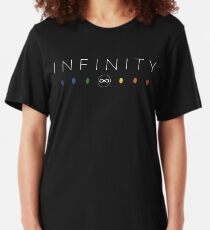 Unendlichkeit - Weiß Sauber Slim Fit T-Shirt