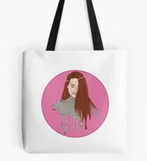 Madelaine Petsch- a study in pink drippings Tote Bag