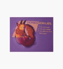 "DEPRESSION LIES" Snuggly Gargoyle Art Board