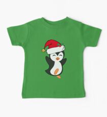Cute Christmas Penguin Baby Tee