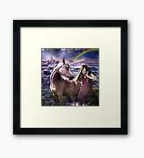 me and my unicorn Framed Print