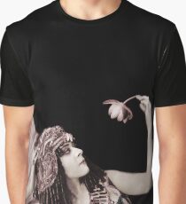 Theda Bara Cleopatra with Flower Graphic T-Shirt
