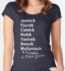 The Mighty Nein, All Nine Women's Fitted Scoop T-Shirt