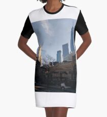 New York, Manhattan, New York City, Skyscraper, tower block, high rise building, tower, block, high rise, building Graphic T-Shirt Dress