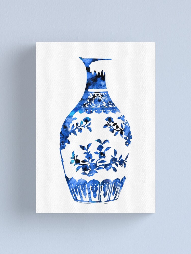 ginger jar blue and white china vase ginger jar ming vase p=canvas print