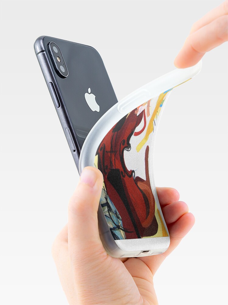 Alternate view of Expressive Cello People Painting iPhone Case & Cover