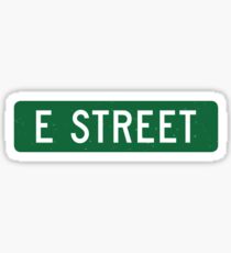E Street Sign Sticker
