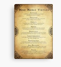 Nine Noble Virtues Metal Print