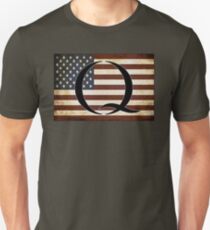 QARMY #qanon WHERE WE GO ONE - American Flag Q Unisex T-Shirt