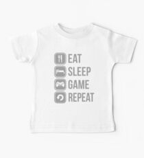Eat Sleep Game Repeat Baby T-Shirt