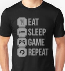 Camiseta unisex Eat Sleep Game Repeat